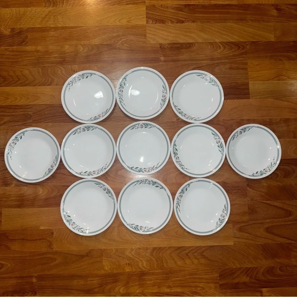 Corelle Set Of 11 ROSEMARIE Bread & Butter Dessert Plates 6 3/4